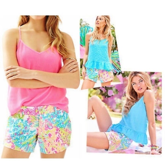 Lilly Pulitzer The Callahan Coral Print Shorts - Picture 13 of 14